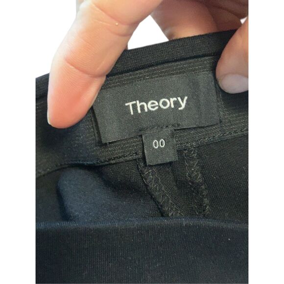 Black Pull On Ankle Pants Career Business Casual Minimalist Trousers - Picture 6 of 8